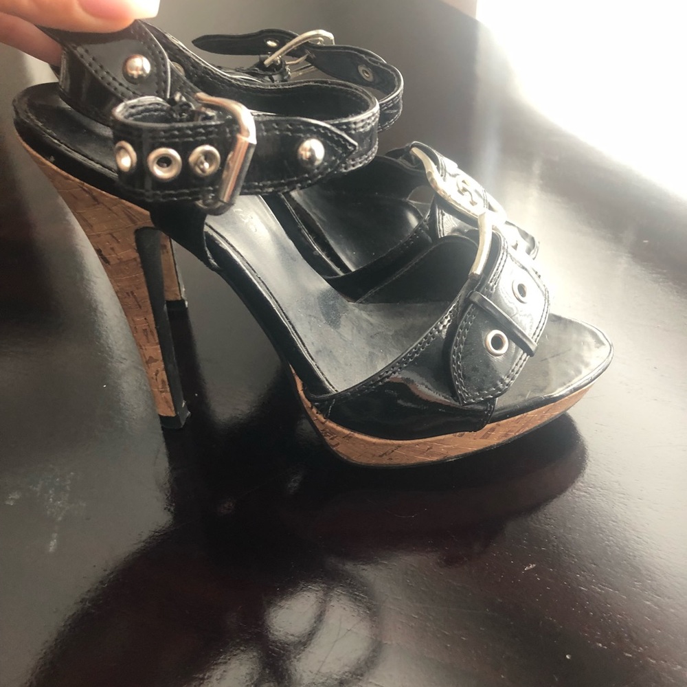 Platform ankle strap heels